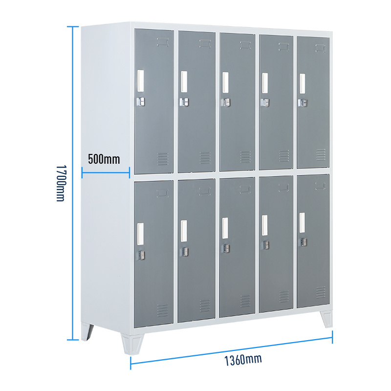 10 Doors Used School Lockers Smart Cabinet metal Locker Gym Storage Changing Room Cabinet Steel Locker