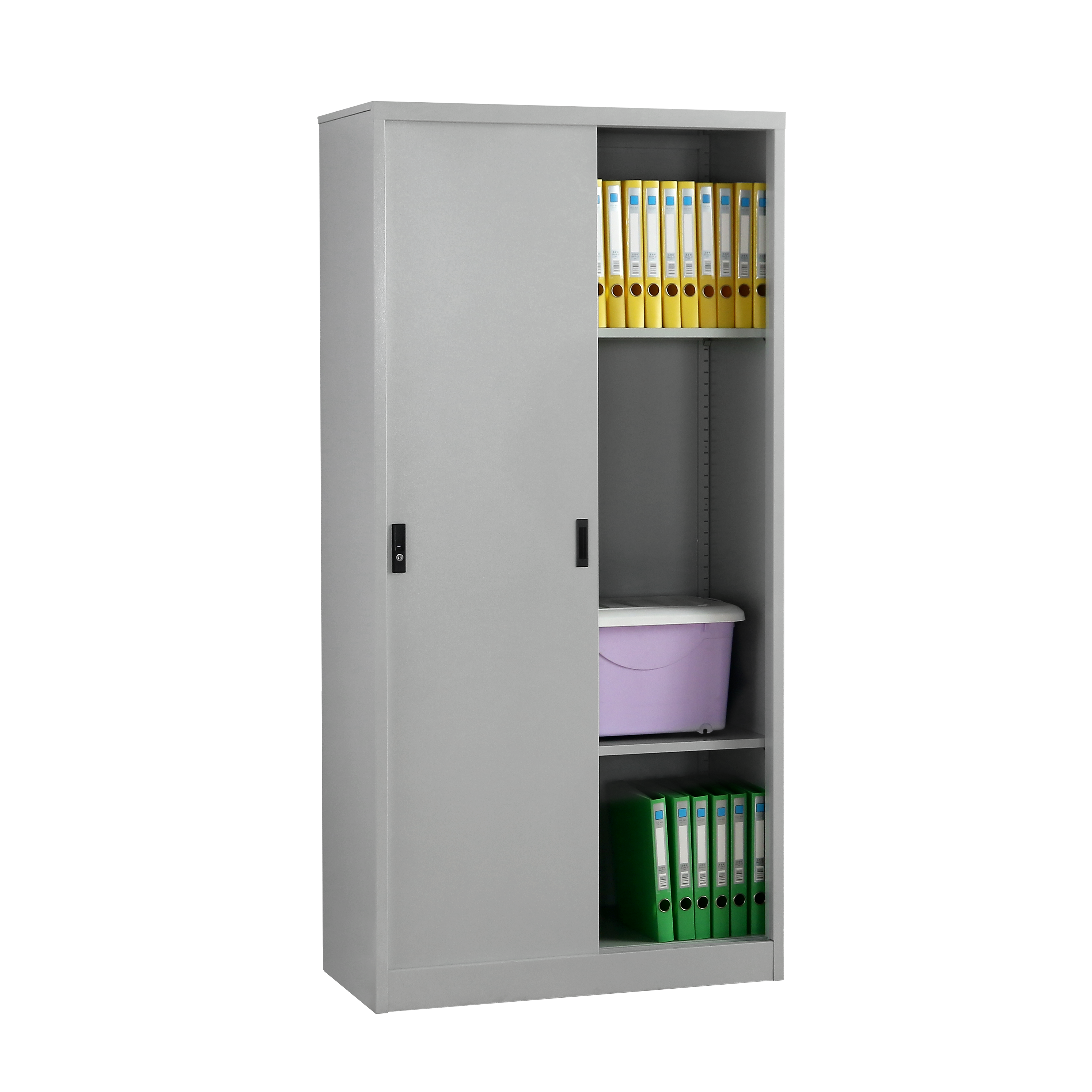 Storage Cupboard Knock Down Office Furniture 2 Sliding Door Cold-rolled Steel Filing Cabinets