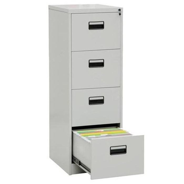 4 Drawer Cabinet Office Lockable Lateral Vertical Filing Drawers Storage Cheap With Safety Bar Lock White Steel file cabinet