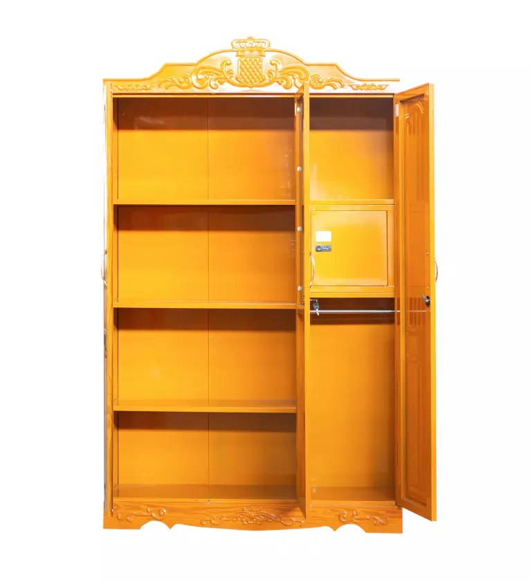 Africa Popular Classic Storage Bedroom Print Furniture Cloth Clothes Wooden Style Color Wardrobe Locker Metal Wardrobe Closet