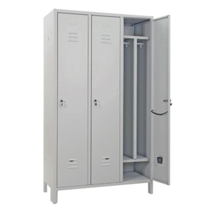 Steel Dirty/Clean Slim 3 Places 3 Doors Gym Industrial Changing Locker Hospitals Hygiene Change Clothes Storage Locker Cabinet