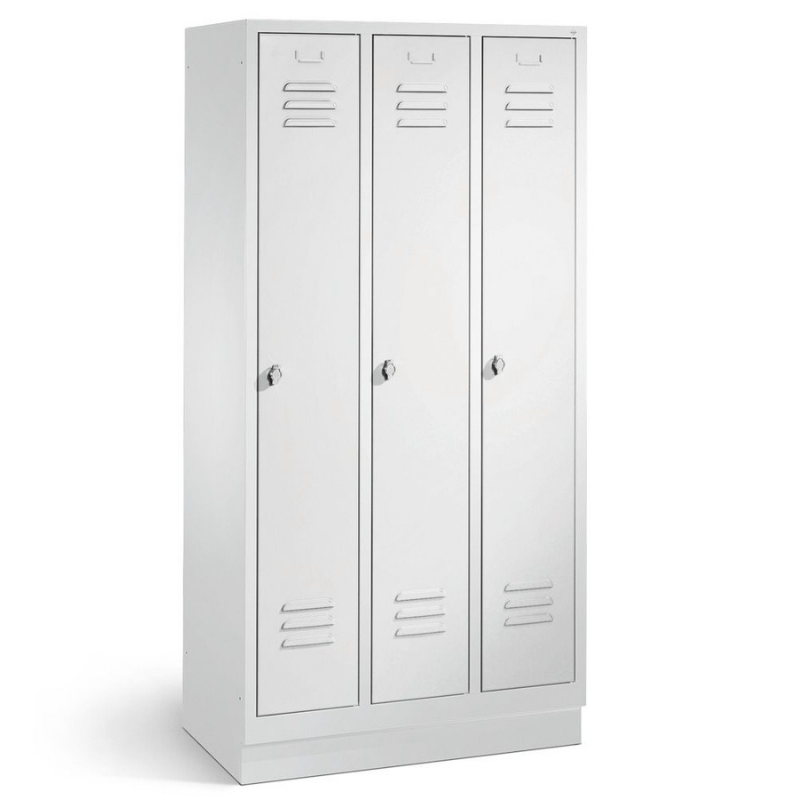 Steel Dirty/Clean Slim 3 Places 3 Doors Gym Industrial Changing Locker Hospitals Hygiene Change Clothes Storage Locker Cabinet