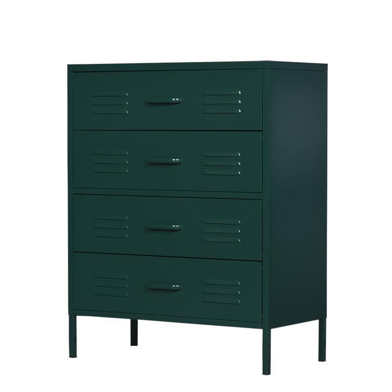 Home Decorative Furniture Living Room Entrance Cabinets Bedroom Bedside Drawer Chest 4-drawers Metal Side Cabinets with Stand