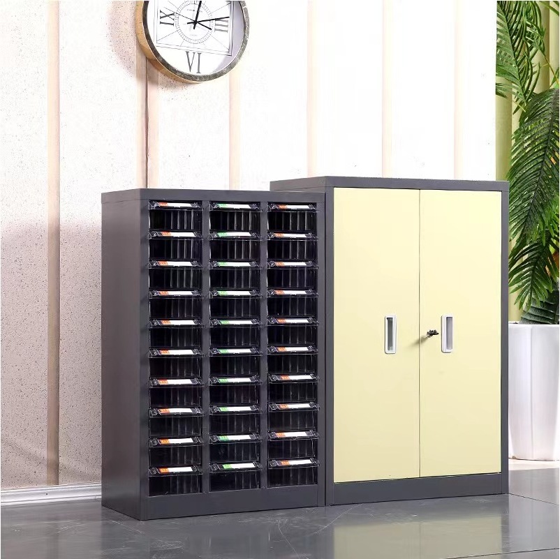 Hot New Design Small Parts Storage Cabinet With Plastic Drawer Tools File Organizer Lockable Drawers Parts Cabinet with Door