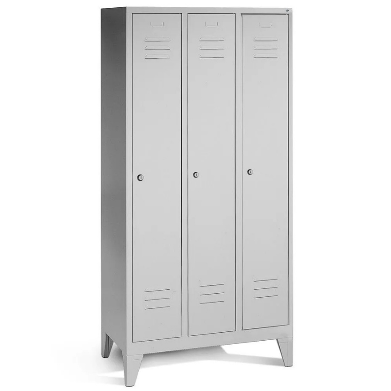 Steel Dirty/Clean Slim 3 Places 3 Doors Gym Industrial Changing Locker Hospitals Hygiene Change Clothes Storage Locker Cabinet