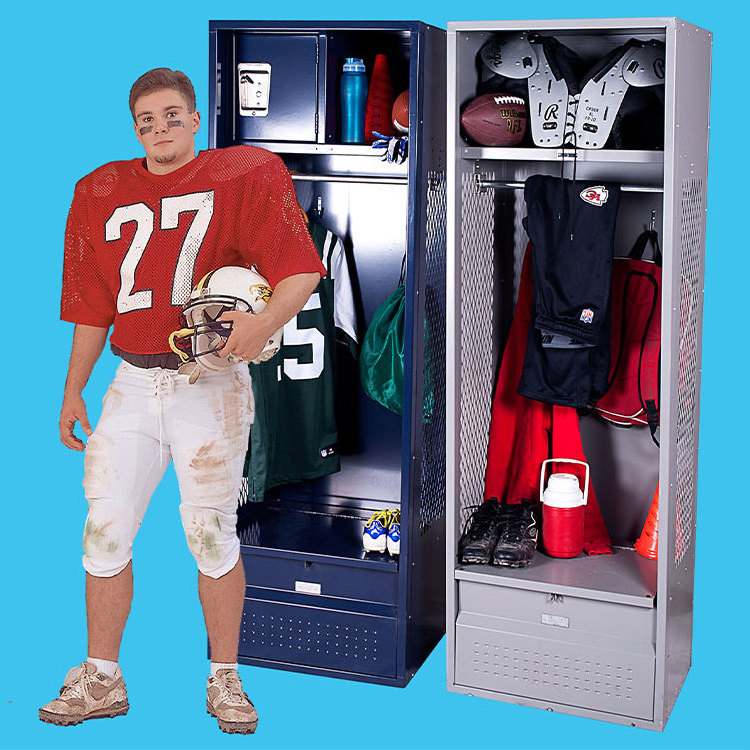 luoyang stadium style football cabinet furniture stainless metal room furniture open xxxn steel locker shelf sports lockers