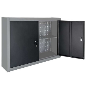 customized high quality cheap black gray color workshop garage Wall Mounted metal tool cabinet