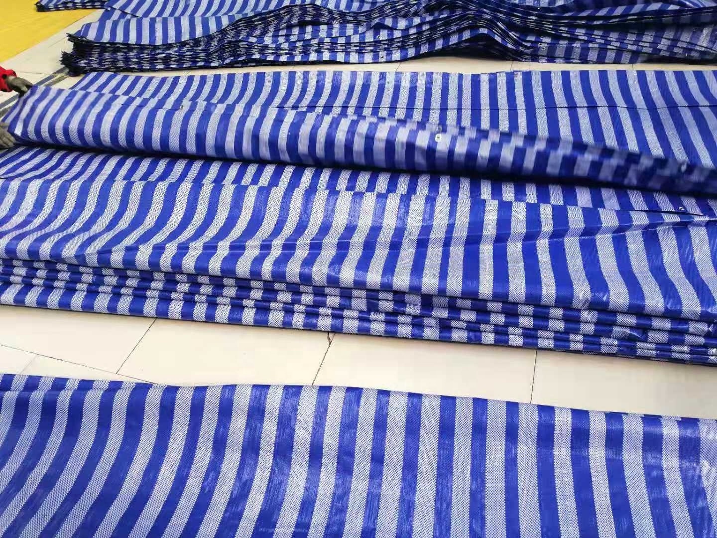 MILLION Blue and white striped straw and tarps, plastic woven cloth covering for Bangkok,Thailand pe tarpaulin