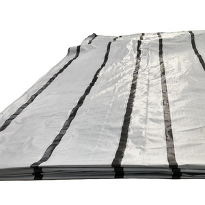 Million factory waterproof outdoor gray with black striped tarp high quality tarpaulin HDPE waterproof oil 150gsm200gsm