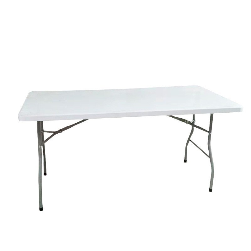 Top quality 6FT white outdoor rectangular plastic folding table