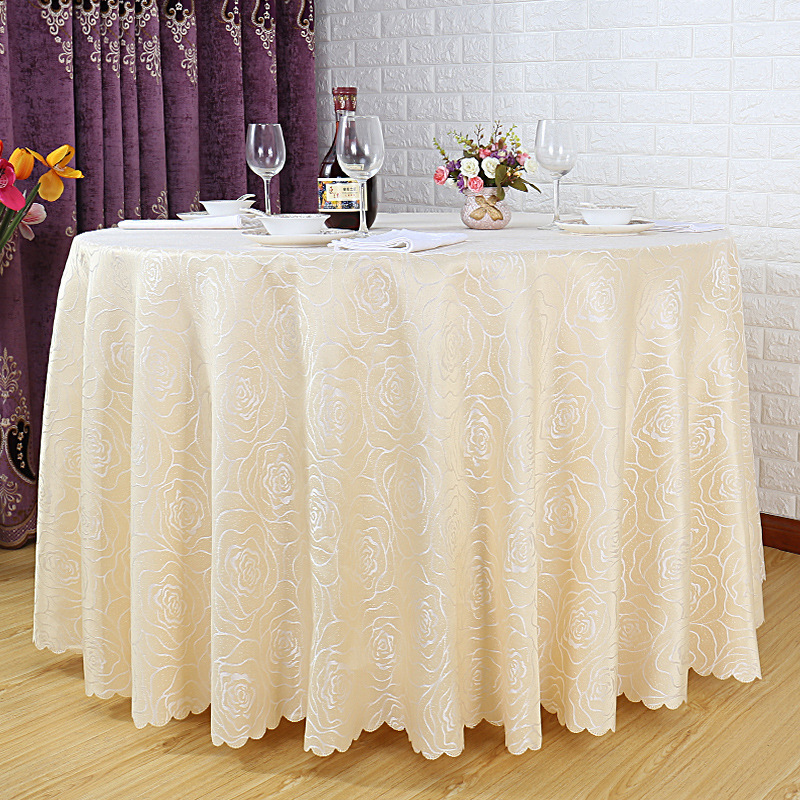 108 inch jacquard round table cloth table cover for weddings