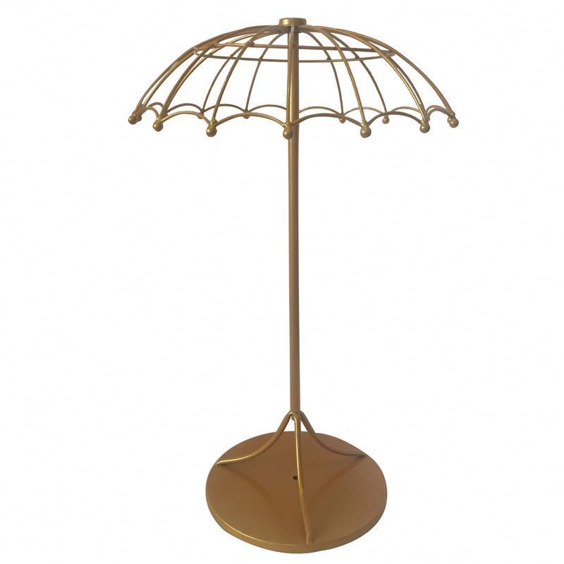 high quality umbrella shape wedding table centerpiece Metal Embossed Flower Candle Holder