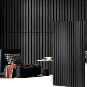 Best Fireproof Waterproof Acoustic Slat Wall Panel Wood Veneer Panel 3d Decorative Slats Acoustic Panels For Interior Wall Deco