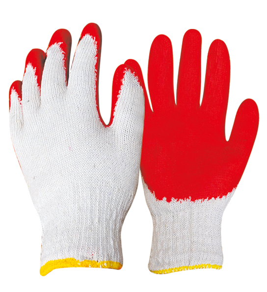 Hot selling 85g rubber coated latex construction hand rubber gloves work latex coated gloves