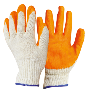 Hot selling 85g rubber coated latex construction hand rubber gloves work latex coated gloves