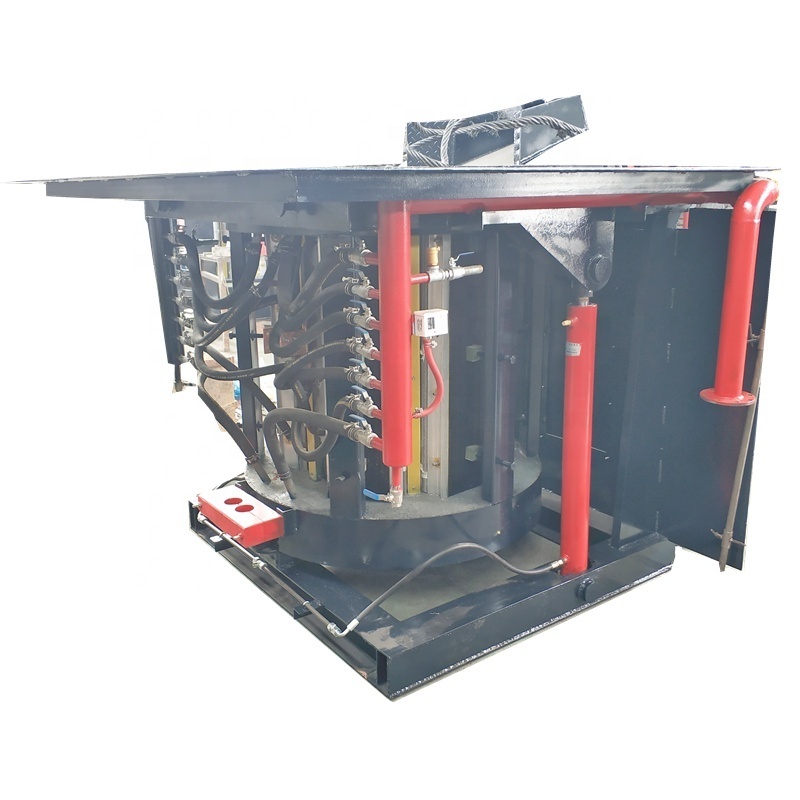 1Ton capacity pouring electric aluminum melting induction furnace