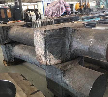 Custom Dragline Excavator drive crank shaft forging large eccentric shaft