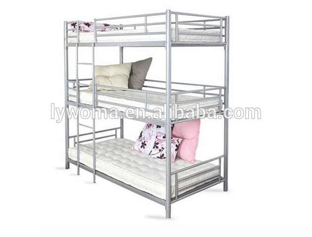 Top sale bedroom metal furniture three tier bunk bed metal triple bunk bed