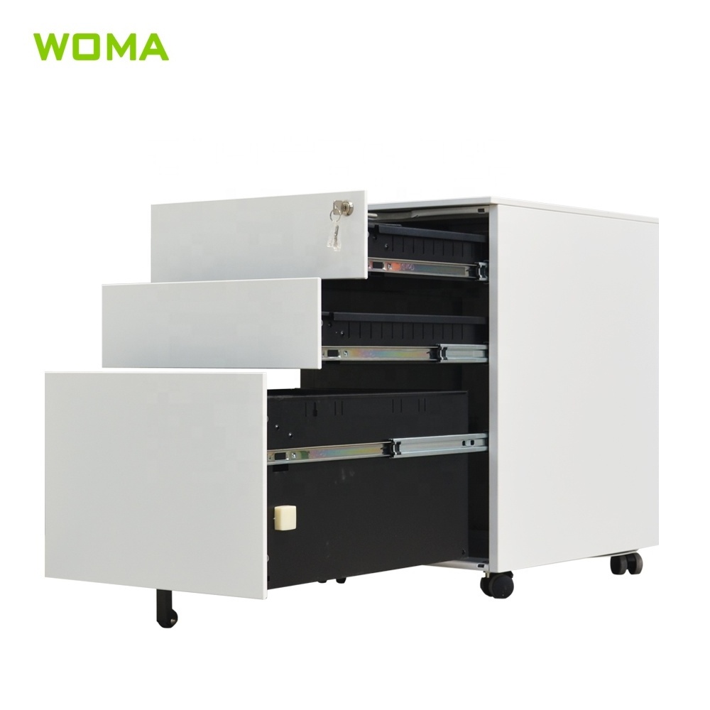 Top sale office vertical metal drawer storage file cabinet mobile pedestal cabinet