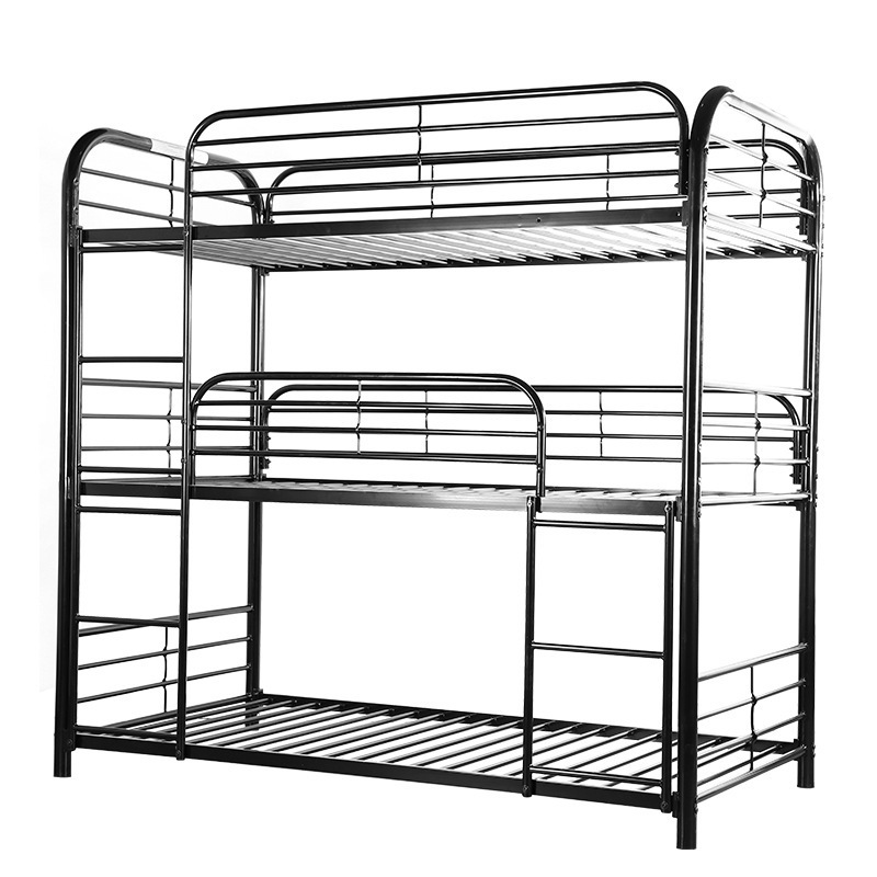 Top sale bedroom metal furniture three tier bunk bed metal triple bunk bed