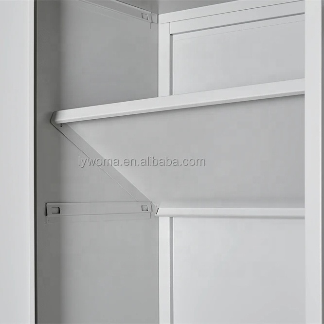 Metal Locker Office Storage Wardrobe Cabinet Steel Multi Functional Locker With Three Point Lock