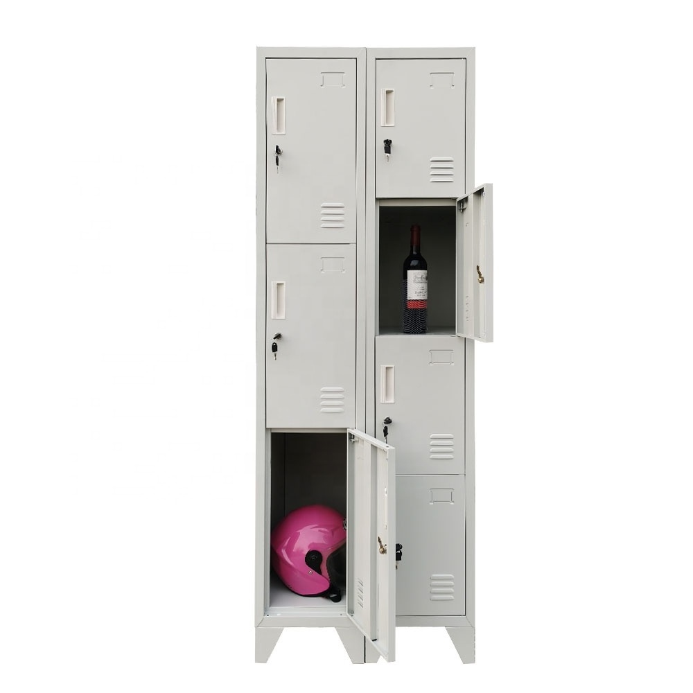 Factory price steel wardrobe design beach metal locker with feet