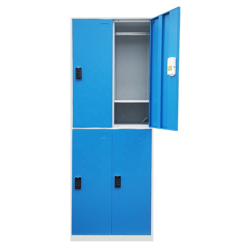 Beach Gym Locker Room office Furniture 4 Doors Gym Digital Locker Cheap Worker Lockers