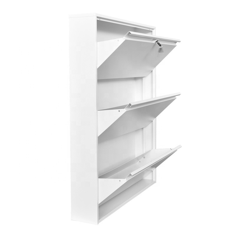 Top and hot sale wall mounted metal shoe rack  shoe cabinet