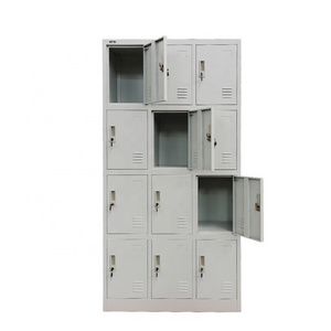 12 doors Metal Clothes Shoes School Hostel Furniture Stainless Steel Lockers