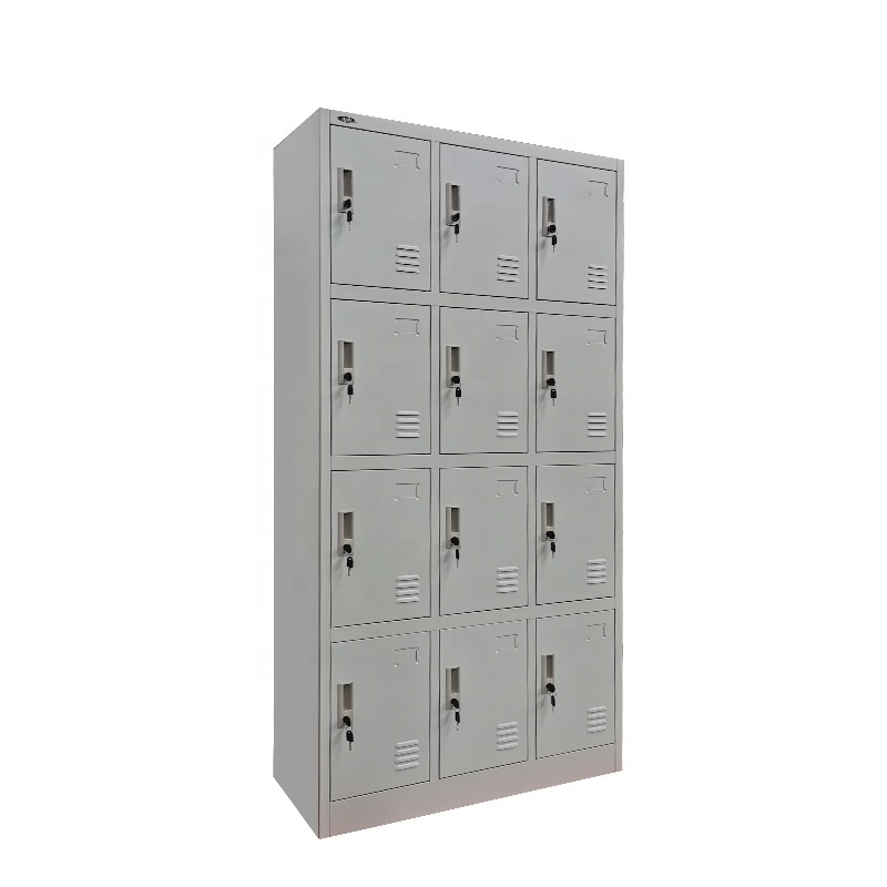 12 doors Metal Clothes Shoes School Hostel Furniture Stainless Steel Lockers