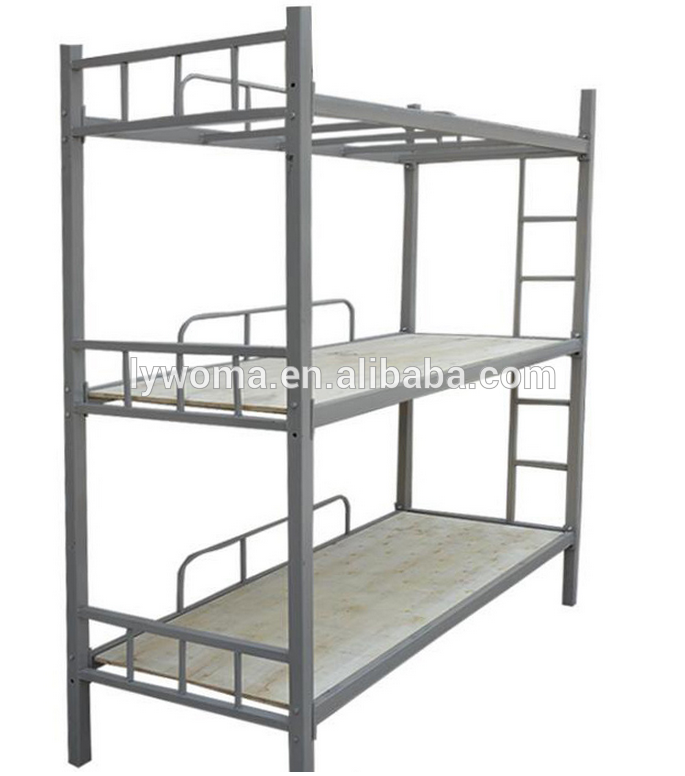 Top sale bedroom metal furniture three tier bunk bed metal triple bunk bed