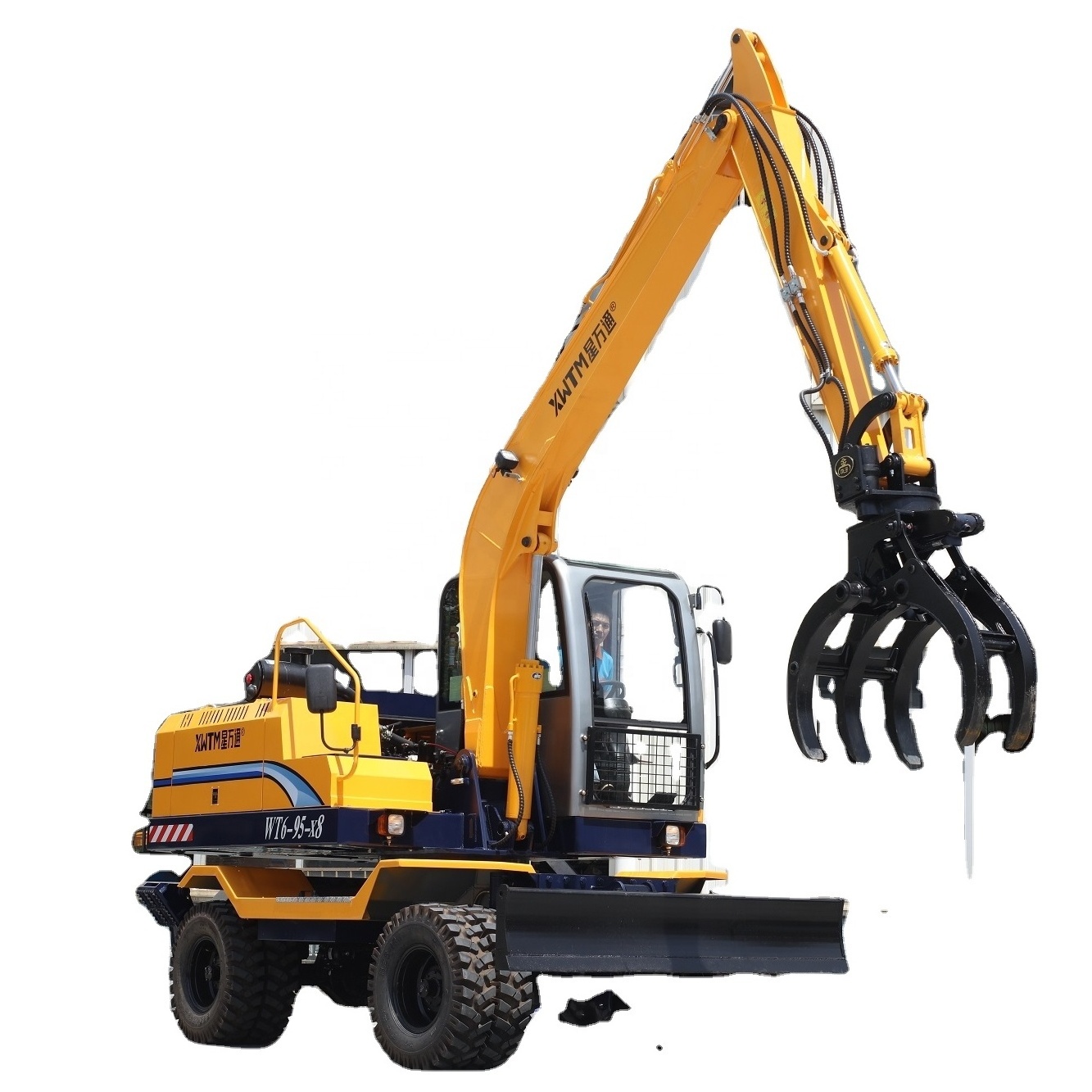 WT6-95-X8 Agriculture loading grapples loader sugar cane catcher grabber excavator for handling and picks up sugarcane  loader