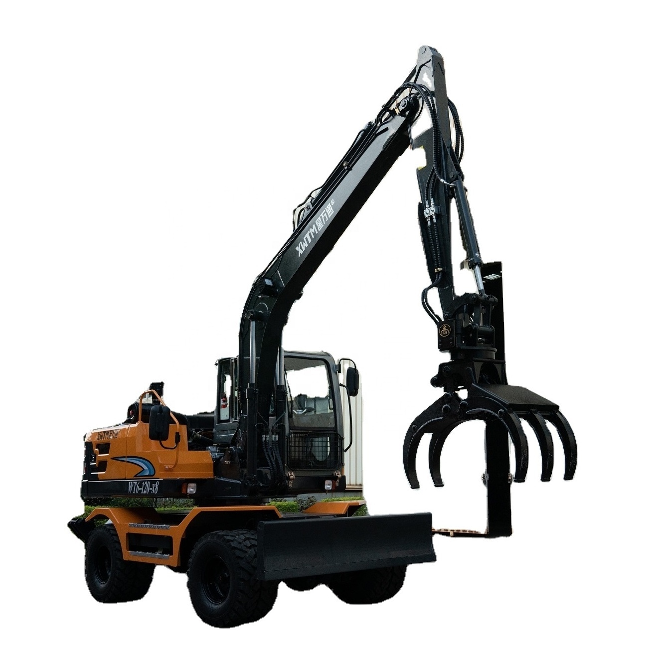 Wheel Cane Grab Loading Excavator Sugar Cane Loader with Sugarcane Grapple Handler Loader Excavator