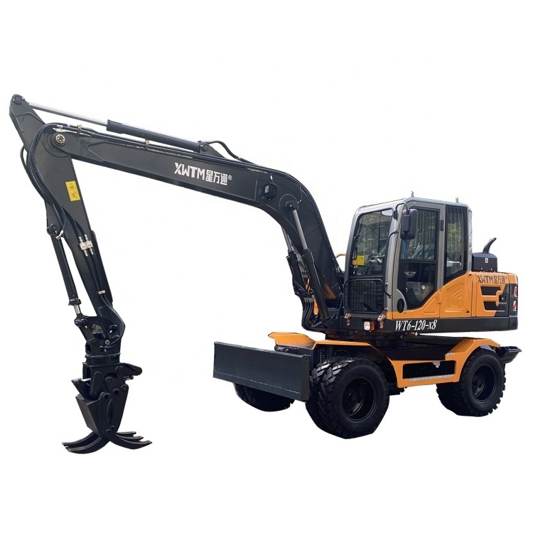 Wheel Cane Grab Loading Excavator Sugar Cane Loader with Sugarcane Grapple Handler Loader Excavator