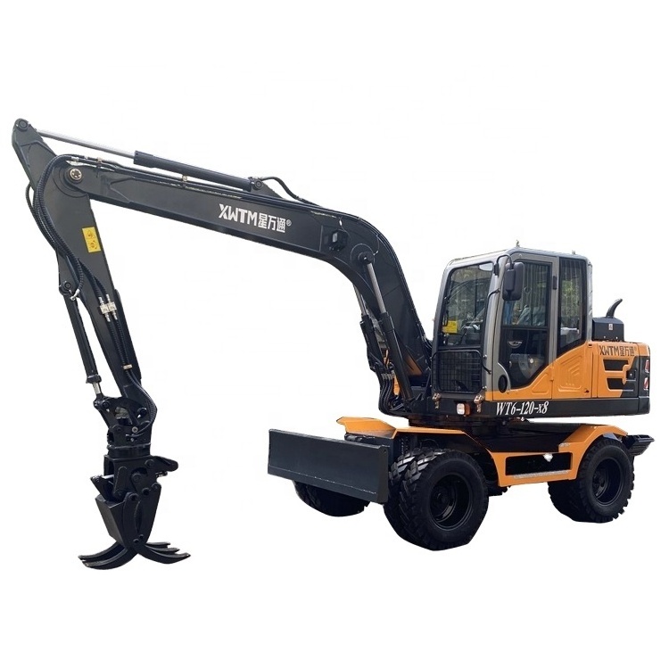 Wheel Cane Grab Loading Excavator Sugar Cane Loader with Sugarcane Grapple Handler Loader Excavator