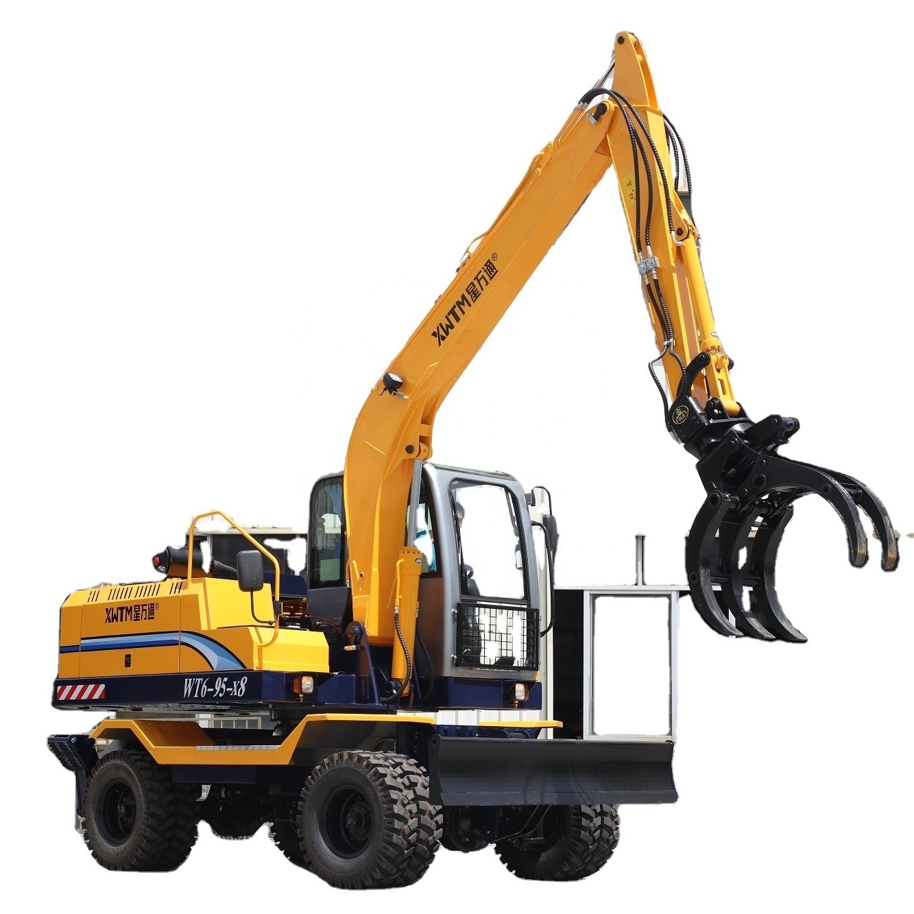 WT6-95-X8 Agriculture loading grapples loader sugar cane catcher grabber excavator for handling and picks up sugarcane  loader