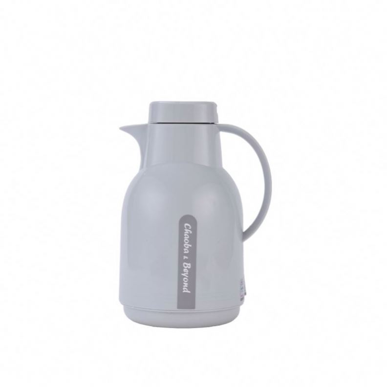 1L New Arrival Plastic Body Pink Plastic Refill Vacuum Flask High Quality Insulated Thermos Flask Kettle Coffee Pot