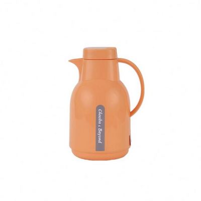 1L New Arrival Plastic Body Pink Plastic Refill Vacuum Flask High Quality Insulated Thermos Flask Kettle Coffee Pot