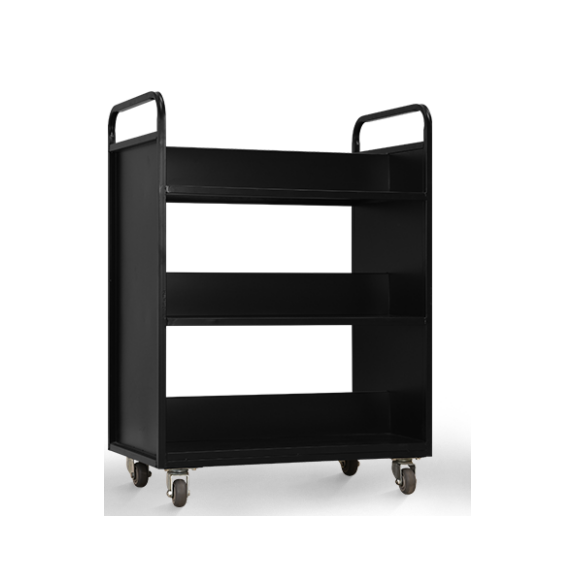 Durable 3 layers used library metal book cart steel trolley