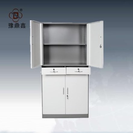 Practical metal office furniture middle two-piece appliances cabinet feather edge storage document file cabinet