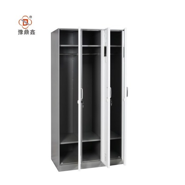 new design office metal  locker 3 door narrow edge clothes cabinet