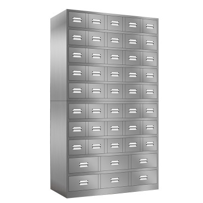 Customized stainless steel 50 drawers traditional chinese medicine cabinet