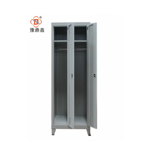 customised size metal clothes storage 2 door wardrobe with feet locker