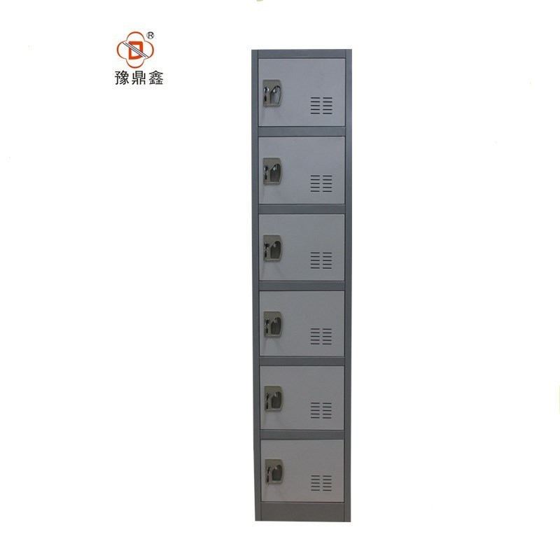 vertical  practical gym/supermarket used metal wardrobe steel 6 door clothes locker