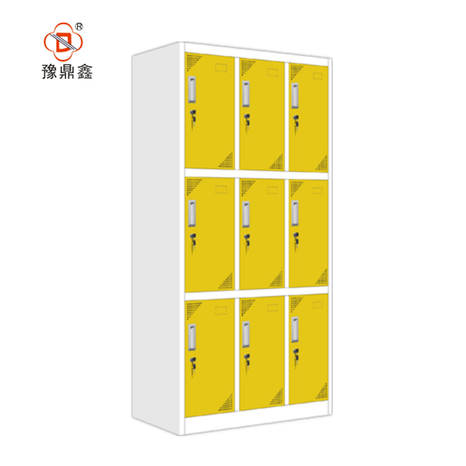 low price compartment personal luggage storage closet almirah design steel 12 door yellow locker