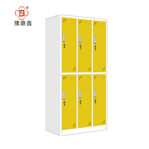 low price compartment personal luggage storage closet almirah design steel 12 door yellow locker