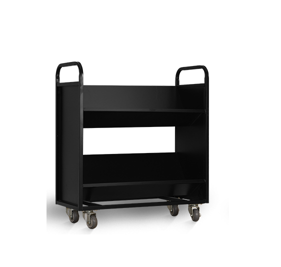 Durable 3 layers used library metal book cart steel trolley