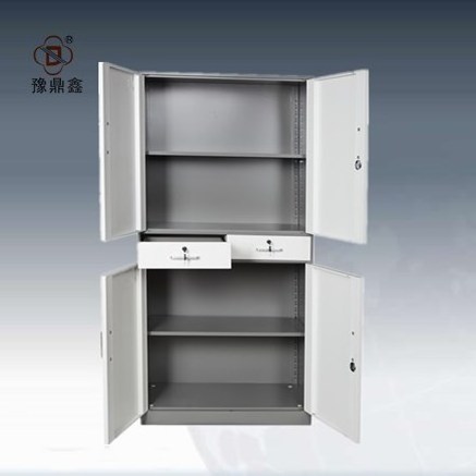 Practical metal office furniture middle two-piece appliances cabinet feather edge storage document file cabinet