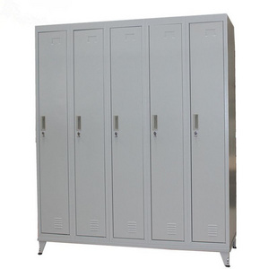 Bedroom clothes cupboard designs metal wardrobe locker 5 door iron almirah with feet