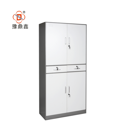 Practical metal office furniture middle two-piece appliances cabinet feather edge storage document file cabinet